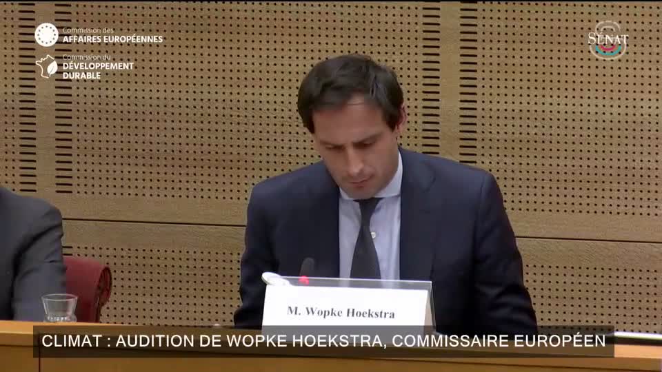 Commission du développement durable et commission des affaires européennes : M. Wopke Hoekstra, commissaire européen à l